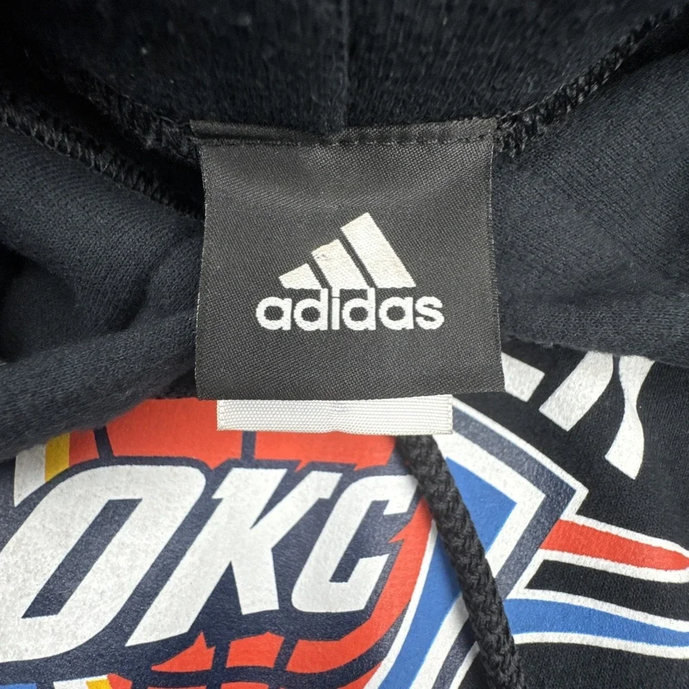 Adidas Mens Oklahoma City Thunder Hoodie XL Cotton Blend NBA Basketball Sports